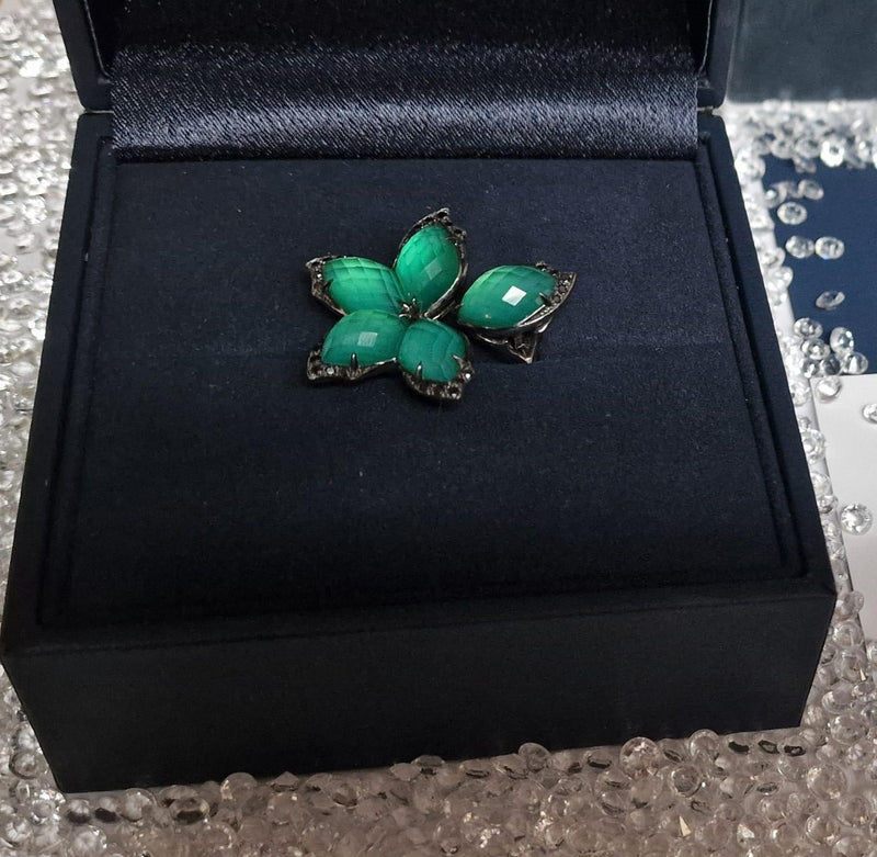 Stephen Webster Green The 'Love Me, Love Me Not' Crystal Haze Chance Cocktail Ring