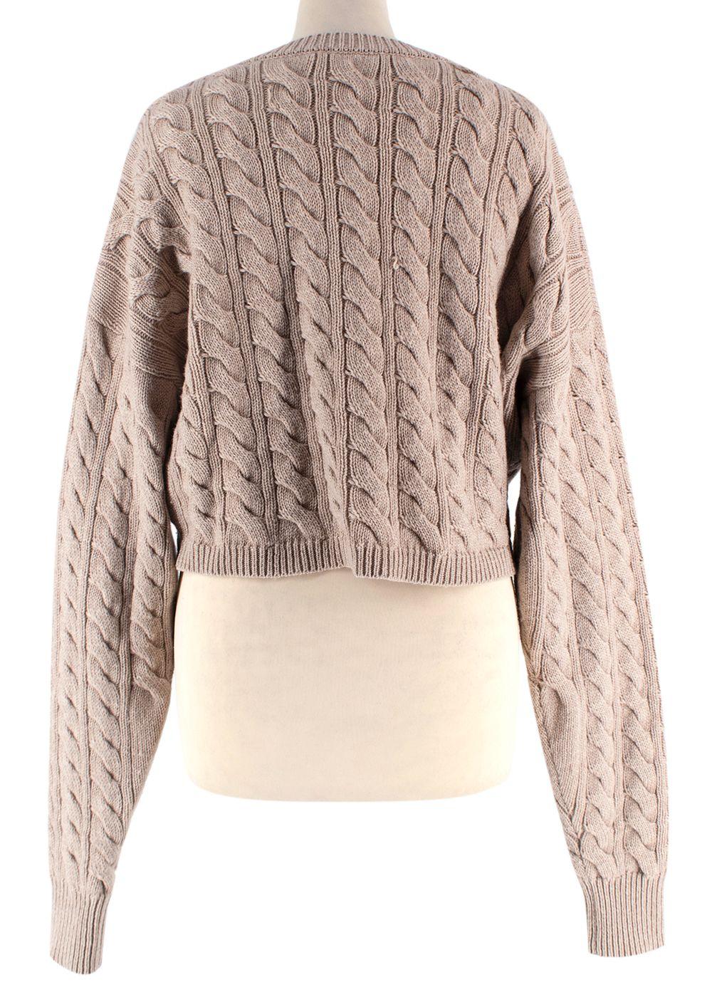 Christopher Esber Cropped Cable-knit Underwired Jumper