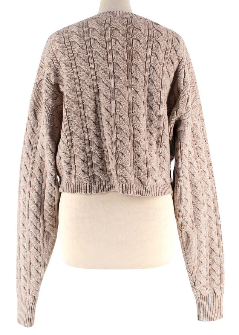 Christopher Esber Cropped Cable-knit Underwired Jumper