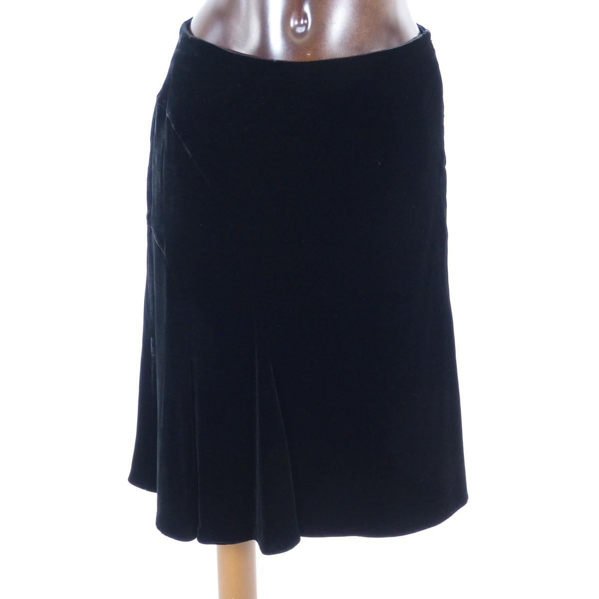 GIORGIO ARMANI Runway Black Velvet Skirt