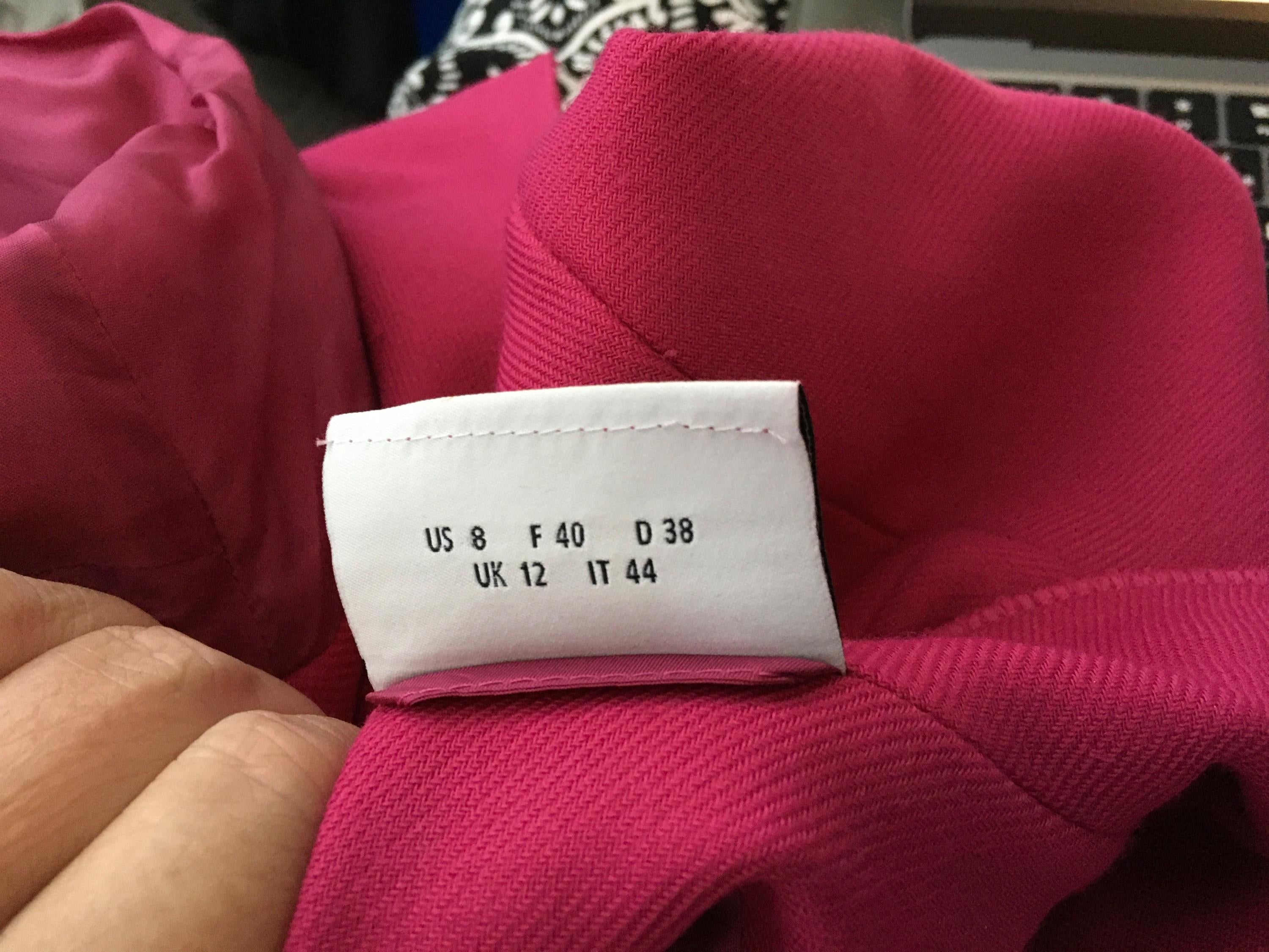 Punto Pink Wool Asymmetric Zip Jacket