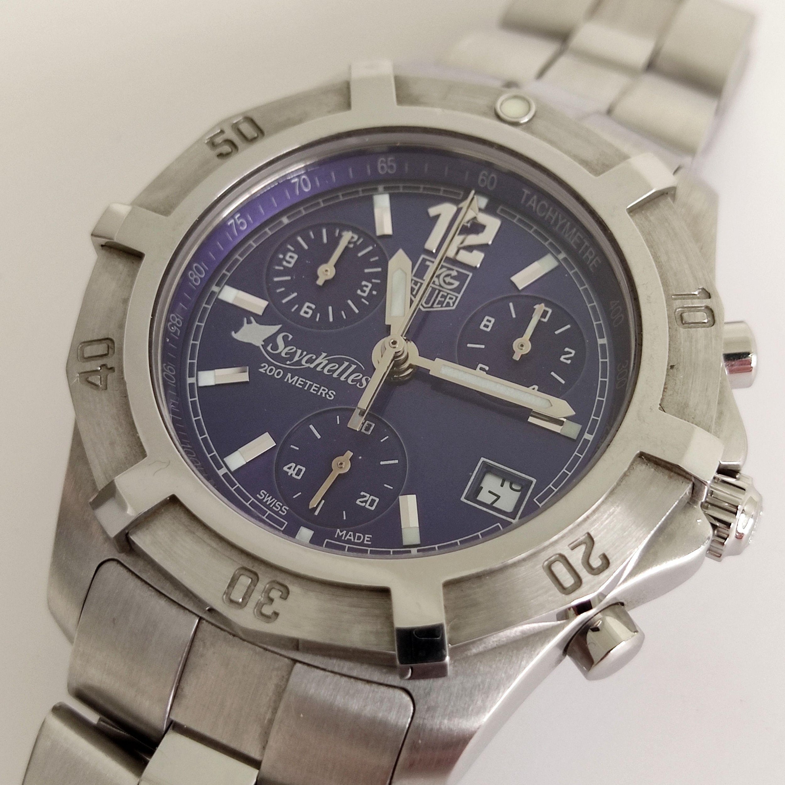 Blue ceramic & stainless steel Seychelles bracelet watch