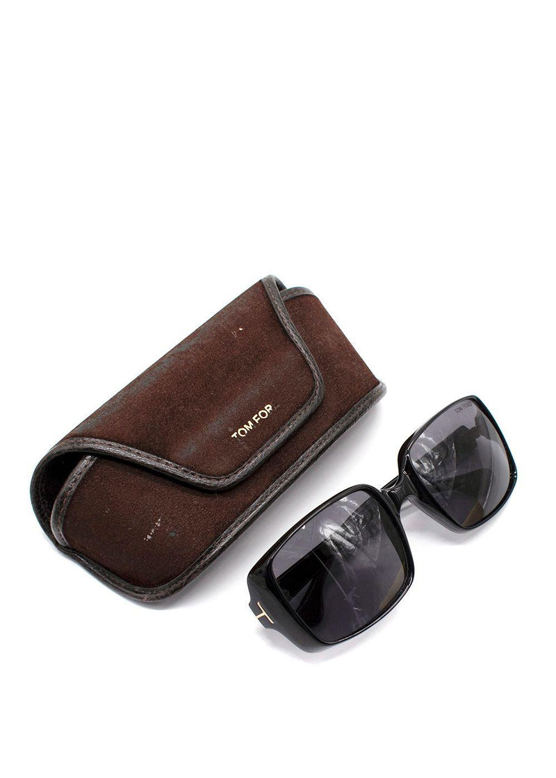 Tom Ford Black Kaya Square-Frame Sunglasses