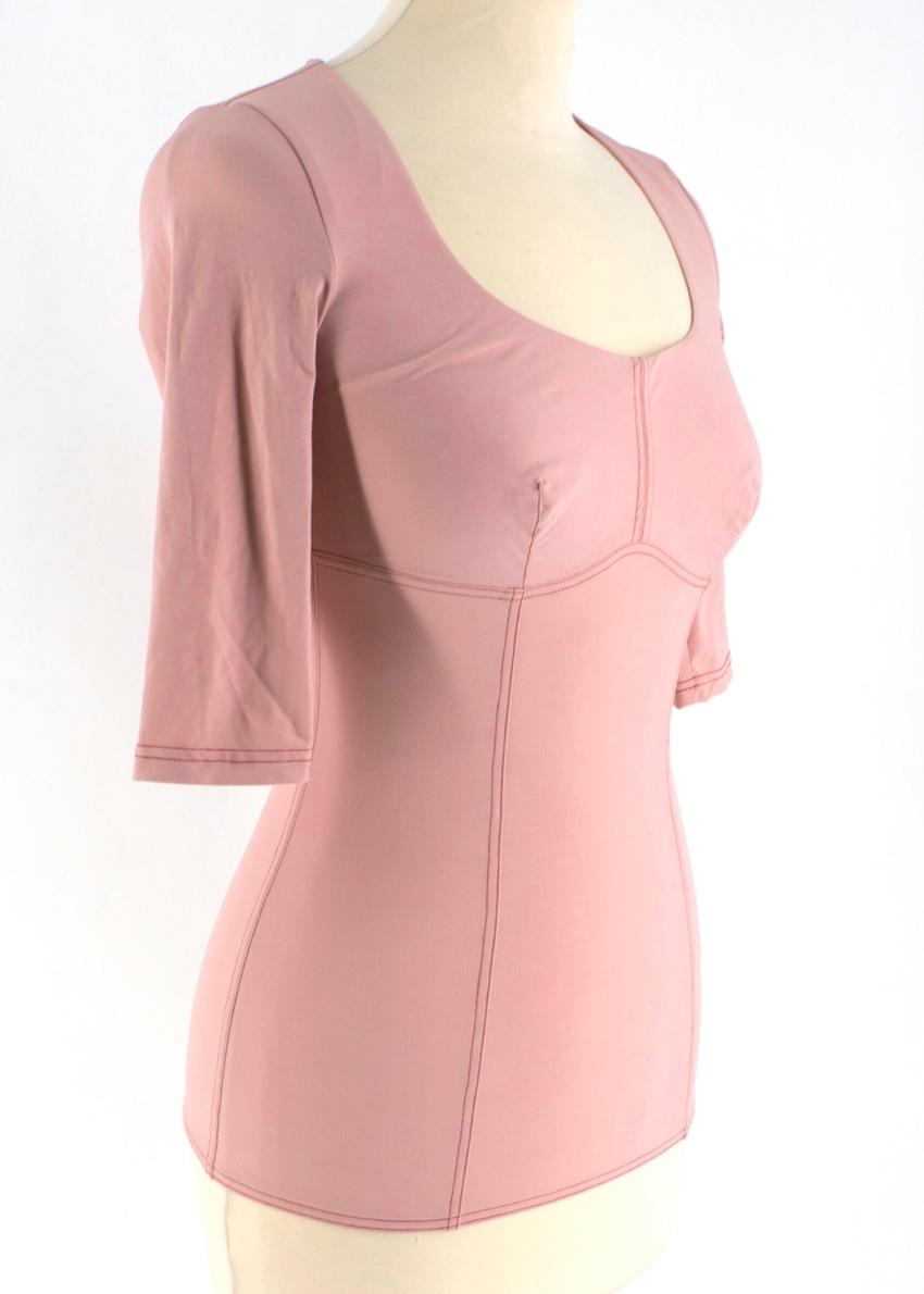 Ernest Leoty Black & Pink Corset Inspired Set of 2 Tops