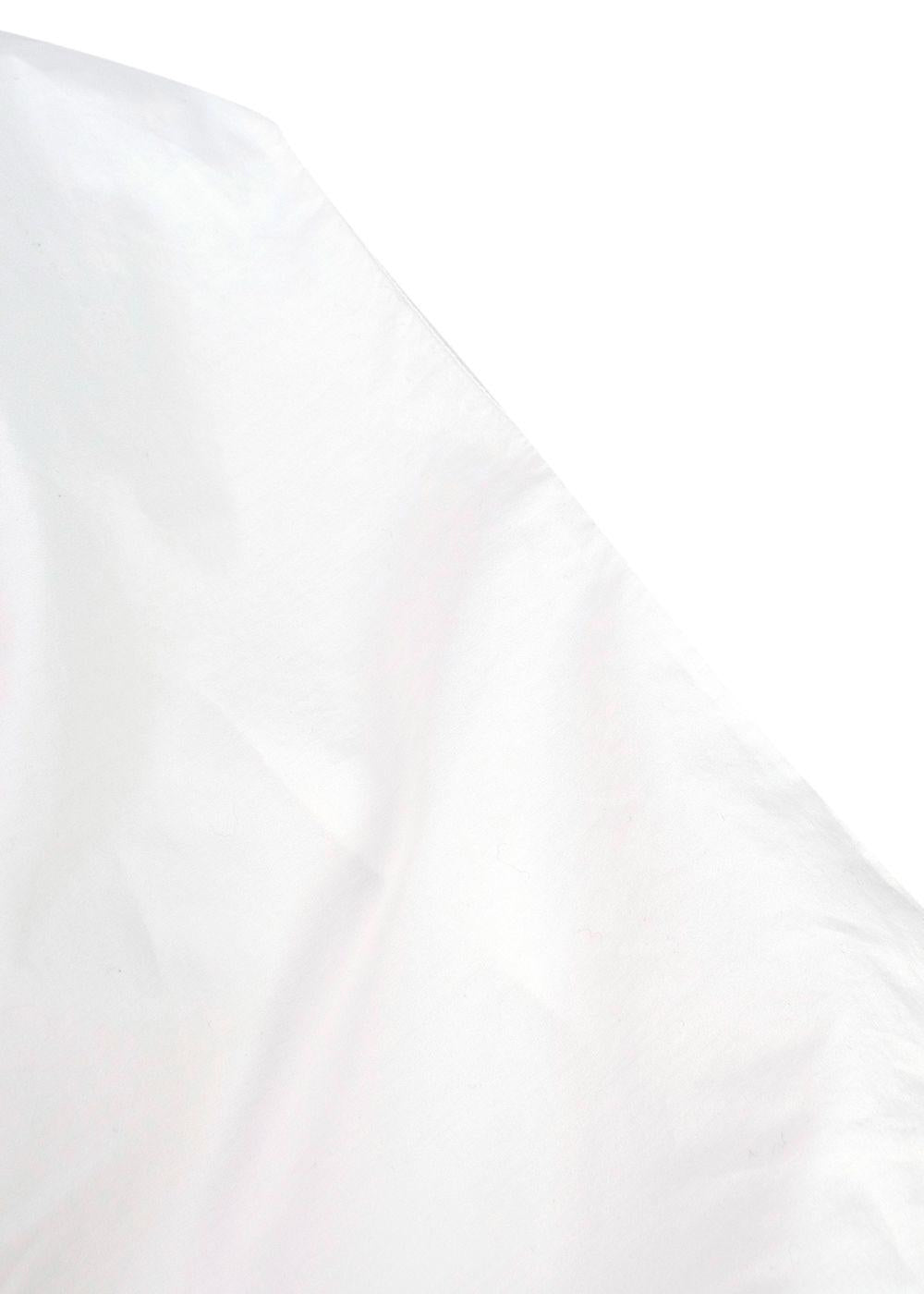 Nili Lotan white wide poplin top