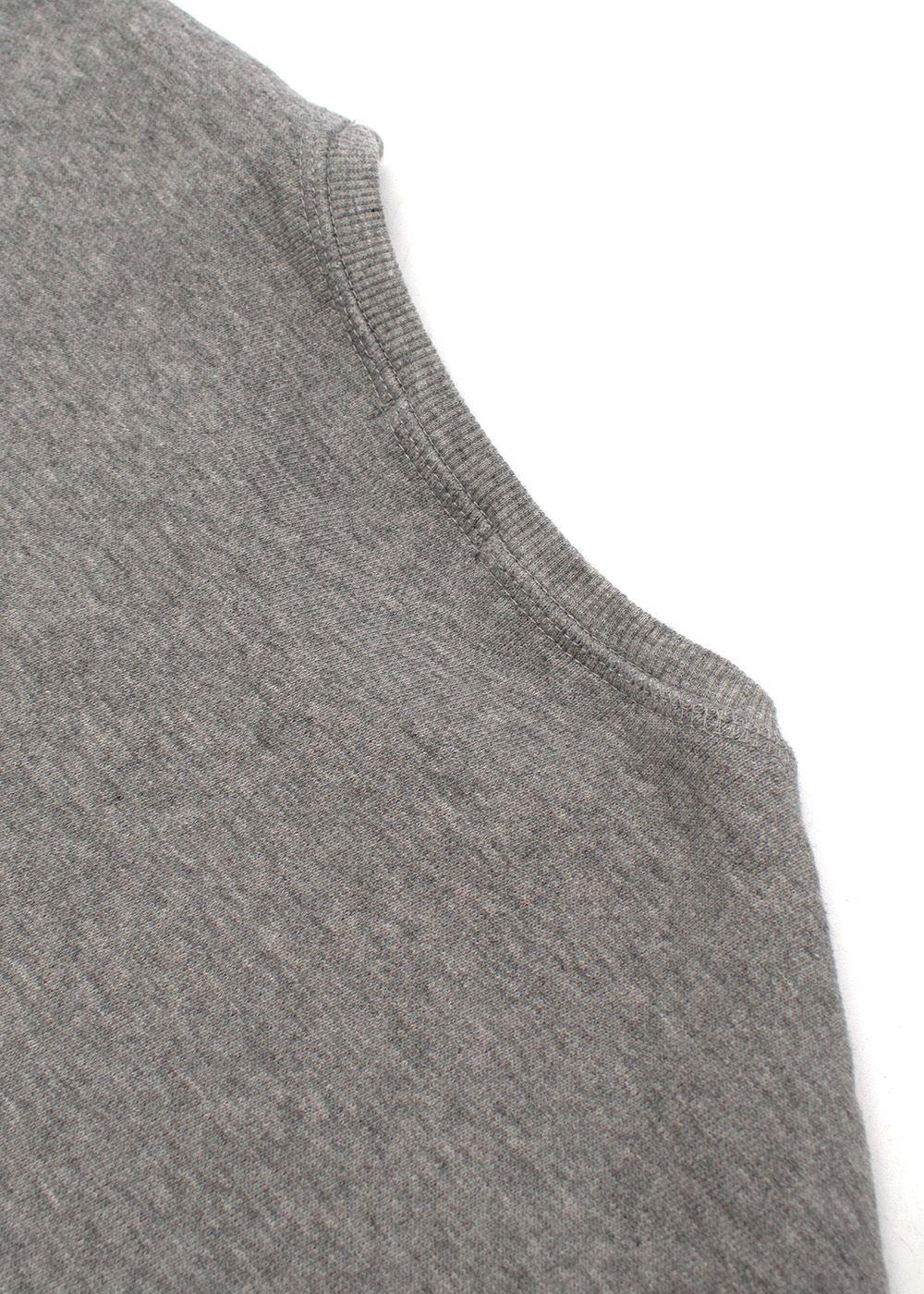 kids 8Y grey long sleeved embroidered 'oh' jumper