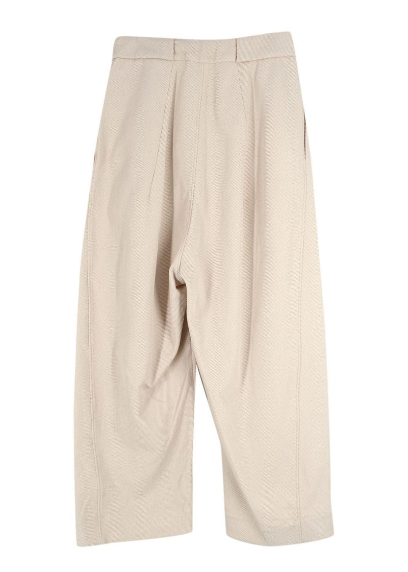 Lauren Manoogian Cream Ribbed Single Breasted Blazer and Trouser Suit
