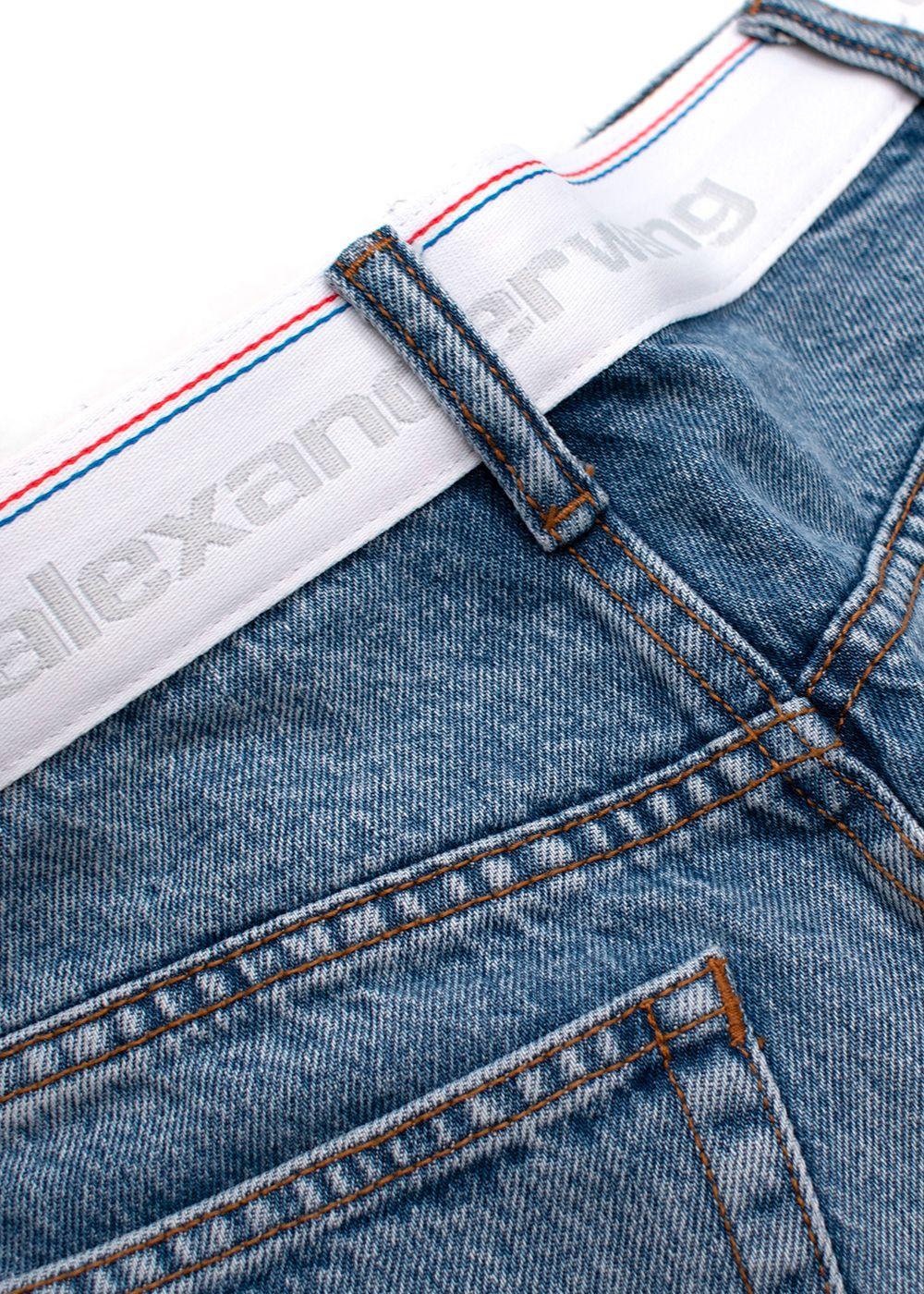 Alexander Wang Denim Shorts with Branded Waistband