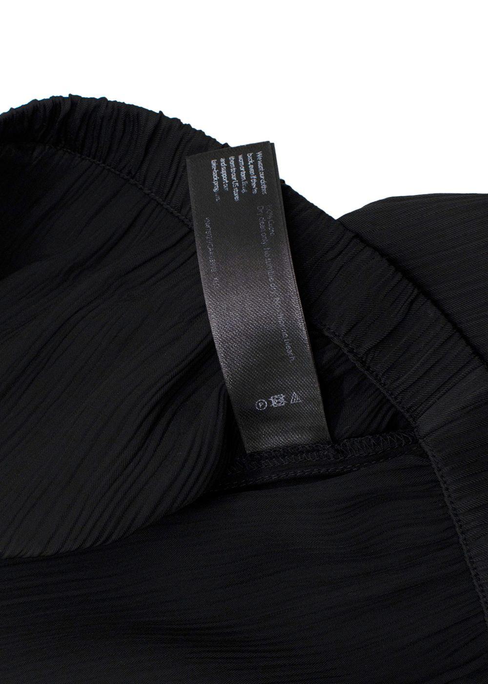 Eileen Fisher Black Pleated Wide Leg Trousers