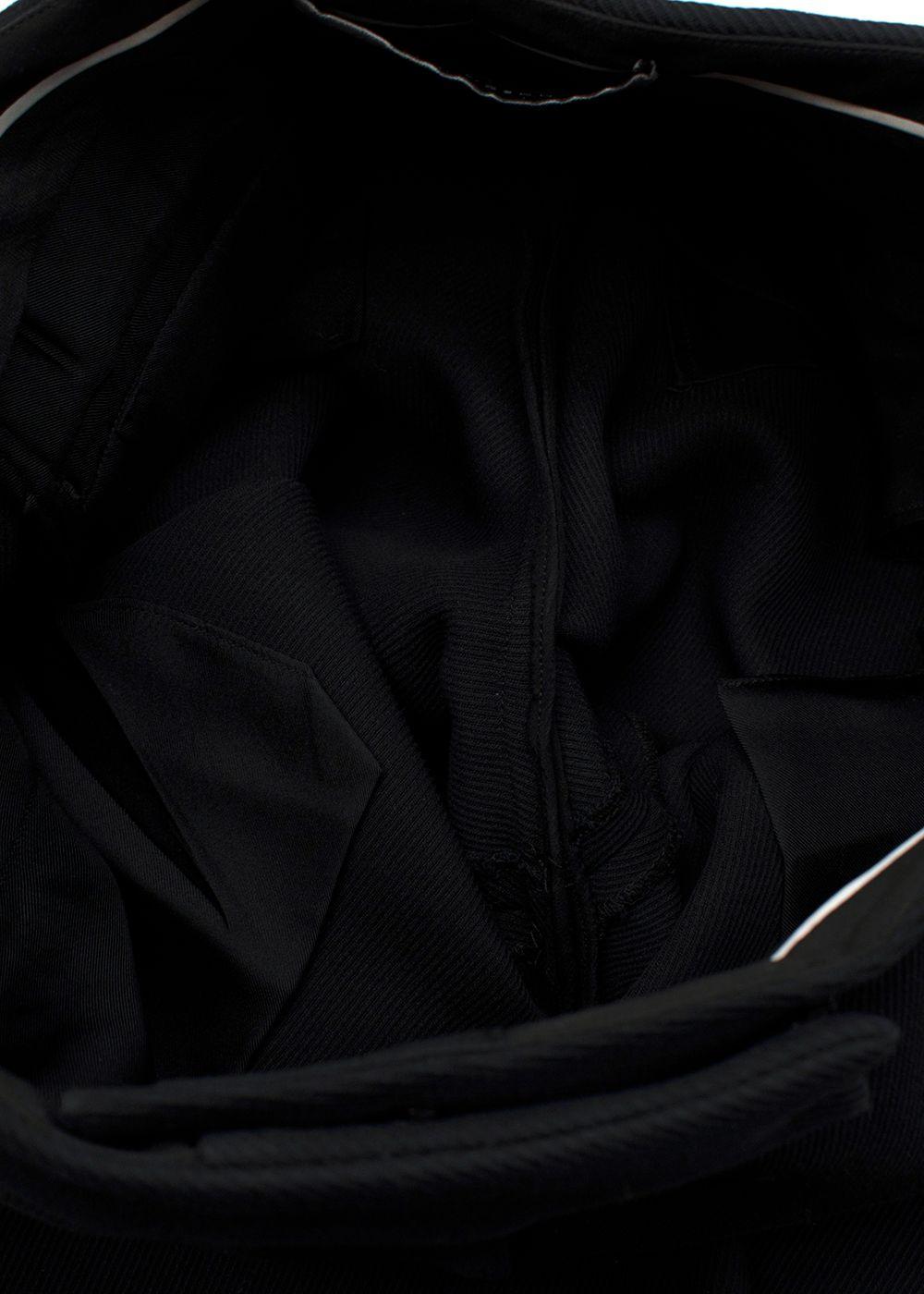 Black Textured Pants