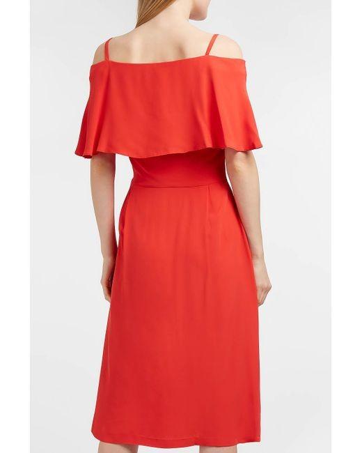 Paul & Joe Severiny Cold-Shoulder Pink Crepe de Chine Dress