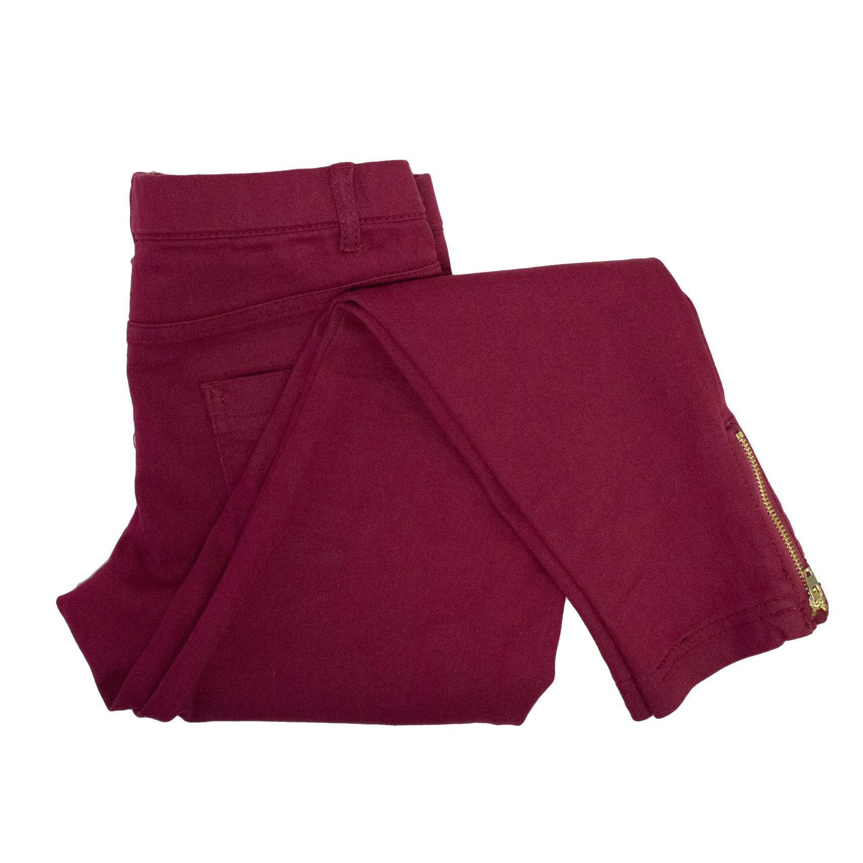 Mayoral Red Jeans with Zip Ankle Fastening