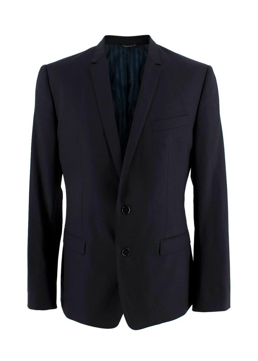 Dolce & Gabbana Navy Single Breasted Blazer