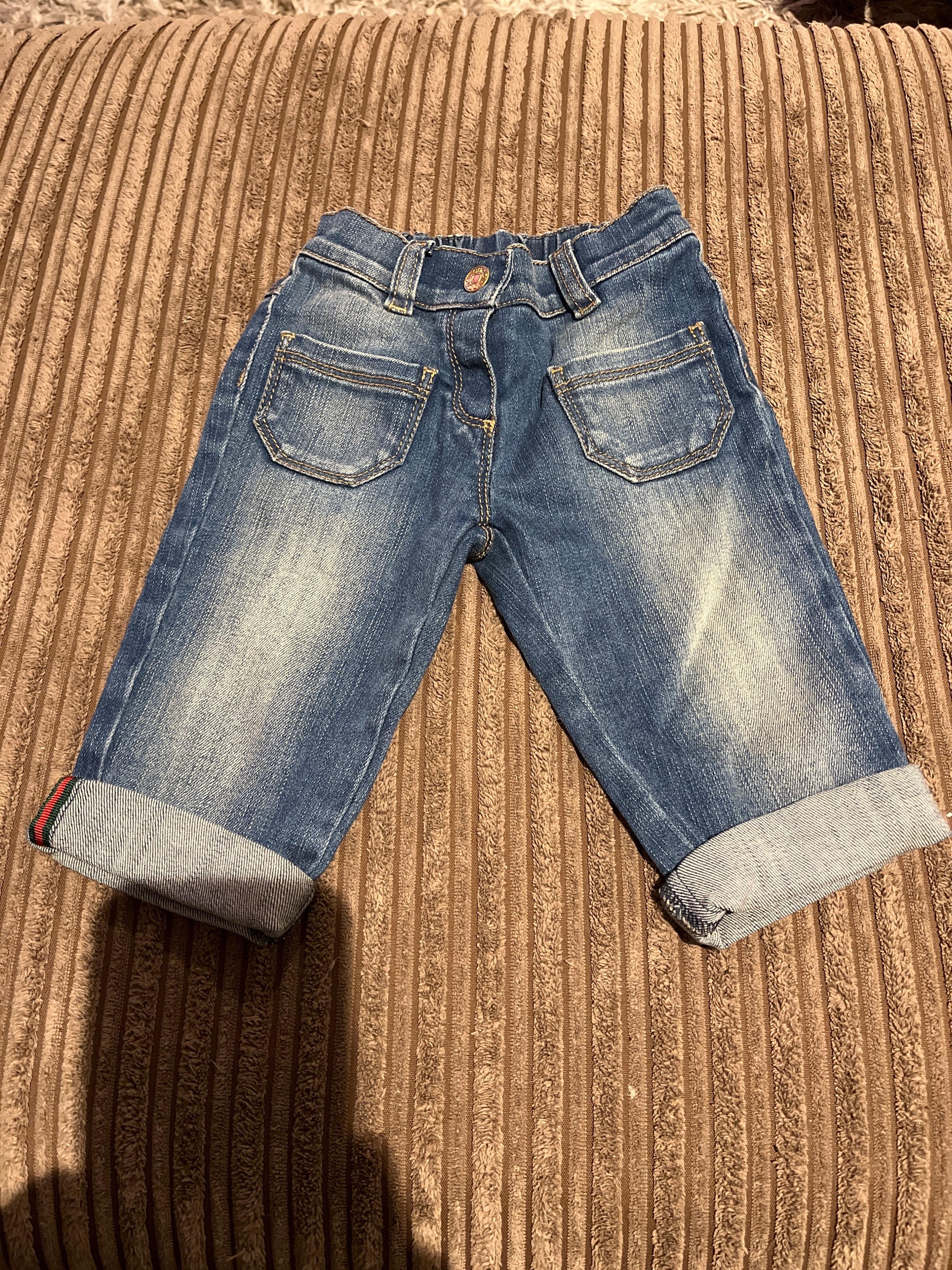 Mid-wash denim jeans