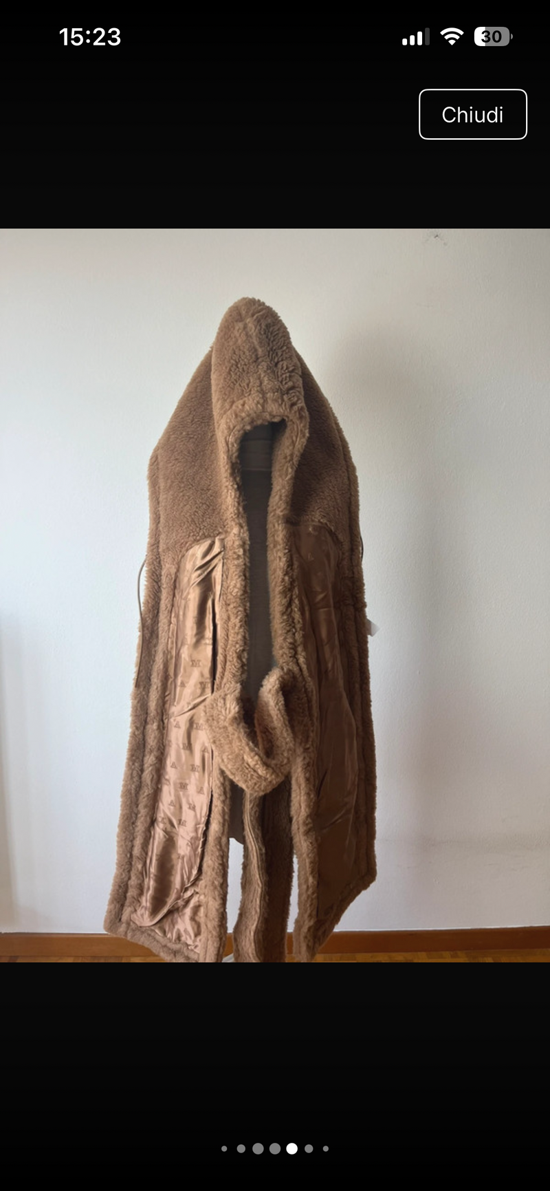 MaxMara Alpaca Blend Hooded Stole Gilet