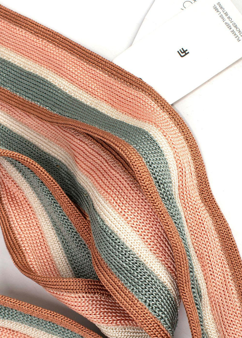 Forte Forte Pink Toned Striped Knit Belt