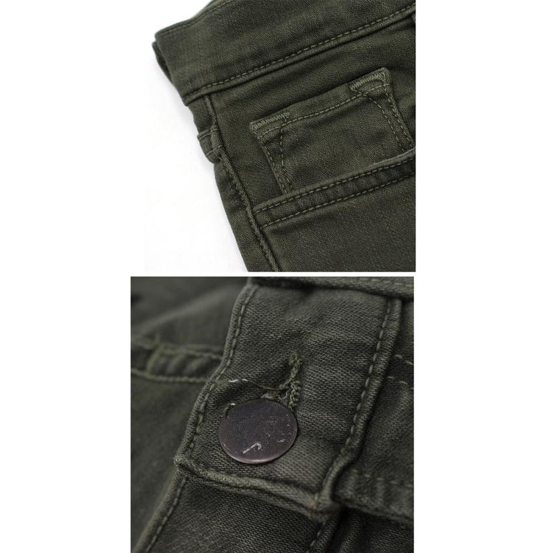 J Brand Khaki Green Roz Moto Skinny Jeans