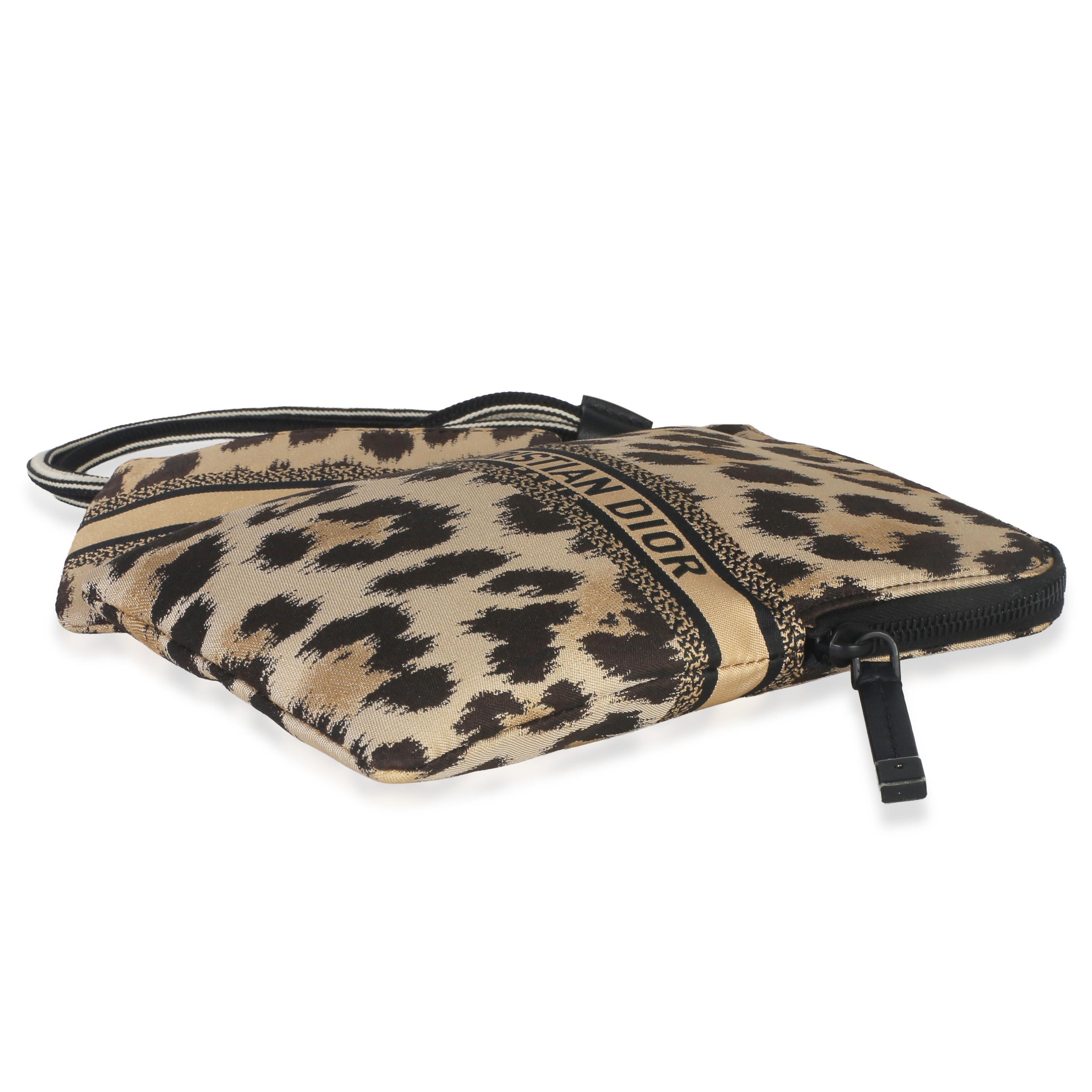 Christian Dior Leopard Technical Fabric DiorTravel Pouch Set