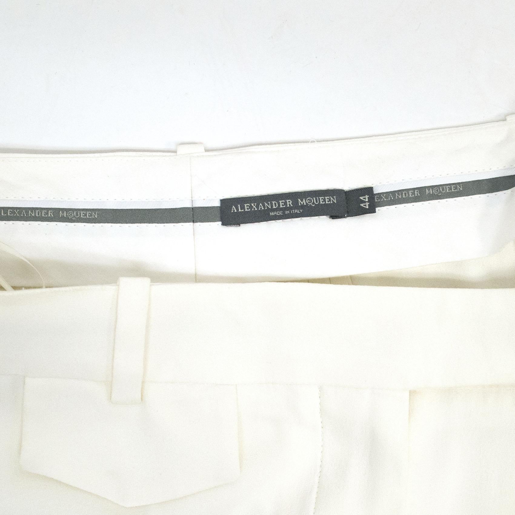 Alexander McQueen White Trousers
