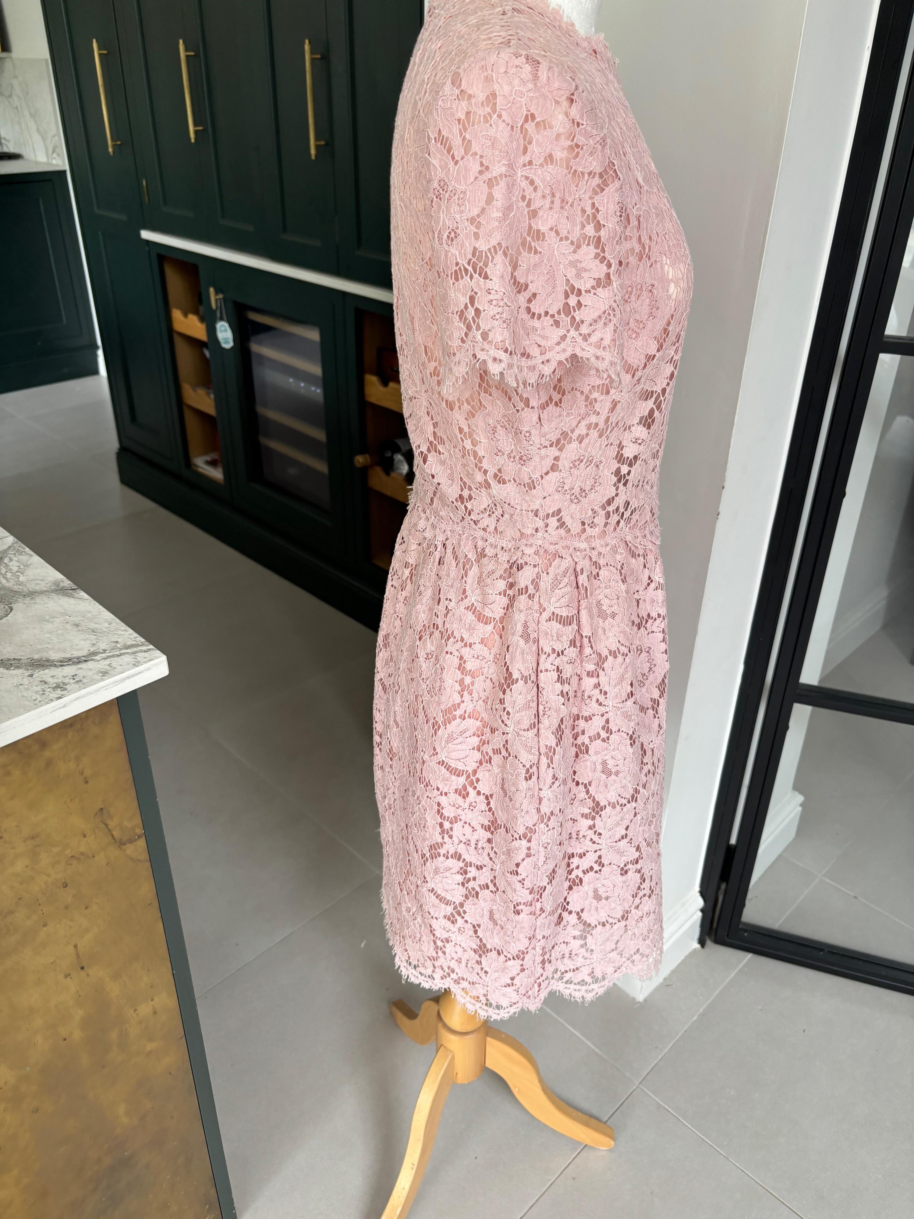 Valentino Blush Pink Lace Dress