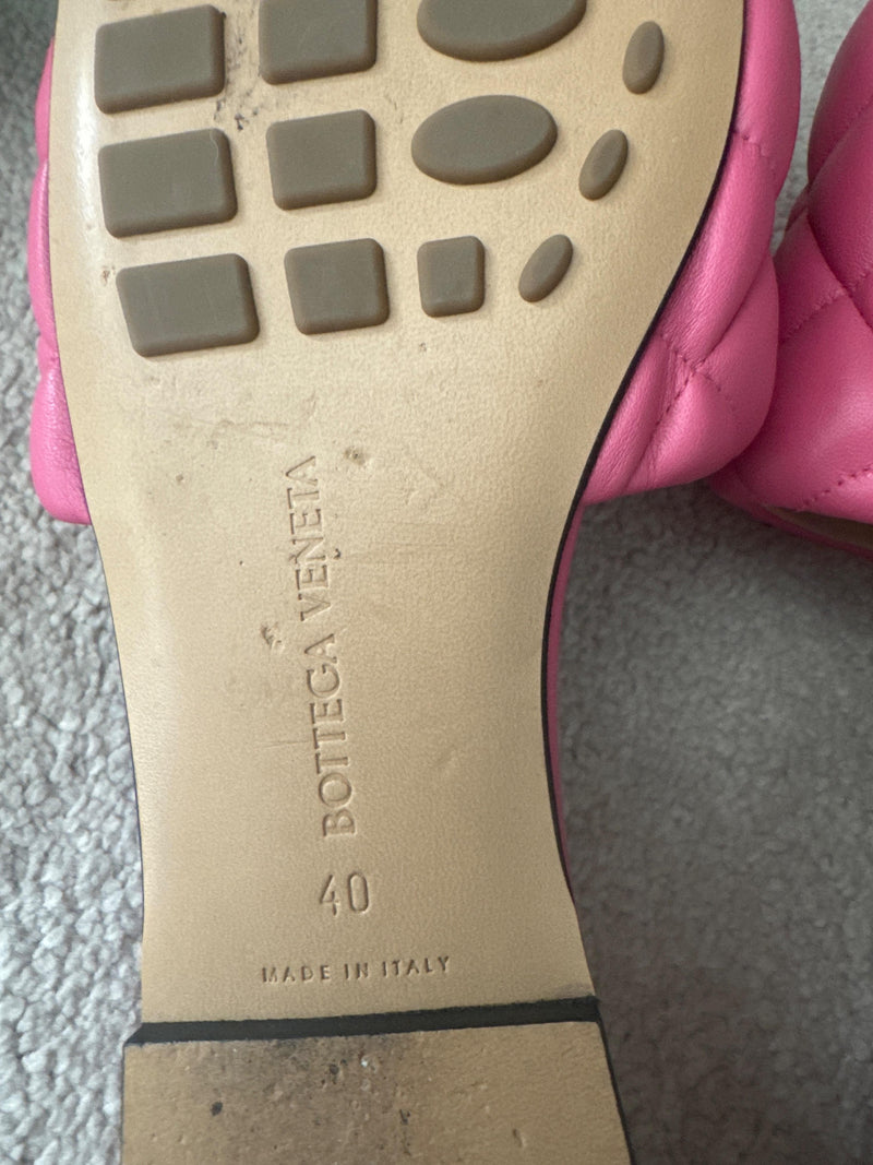 Bottega Veneta Pink Padded Mules
