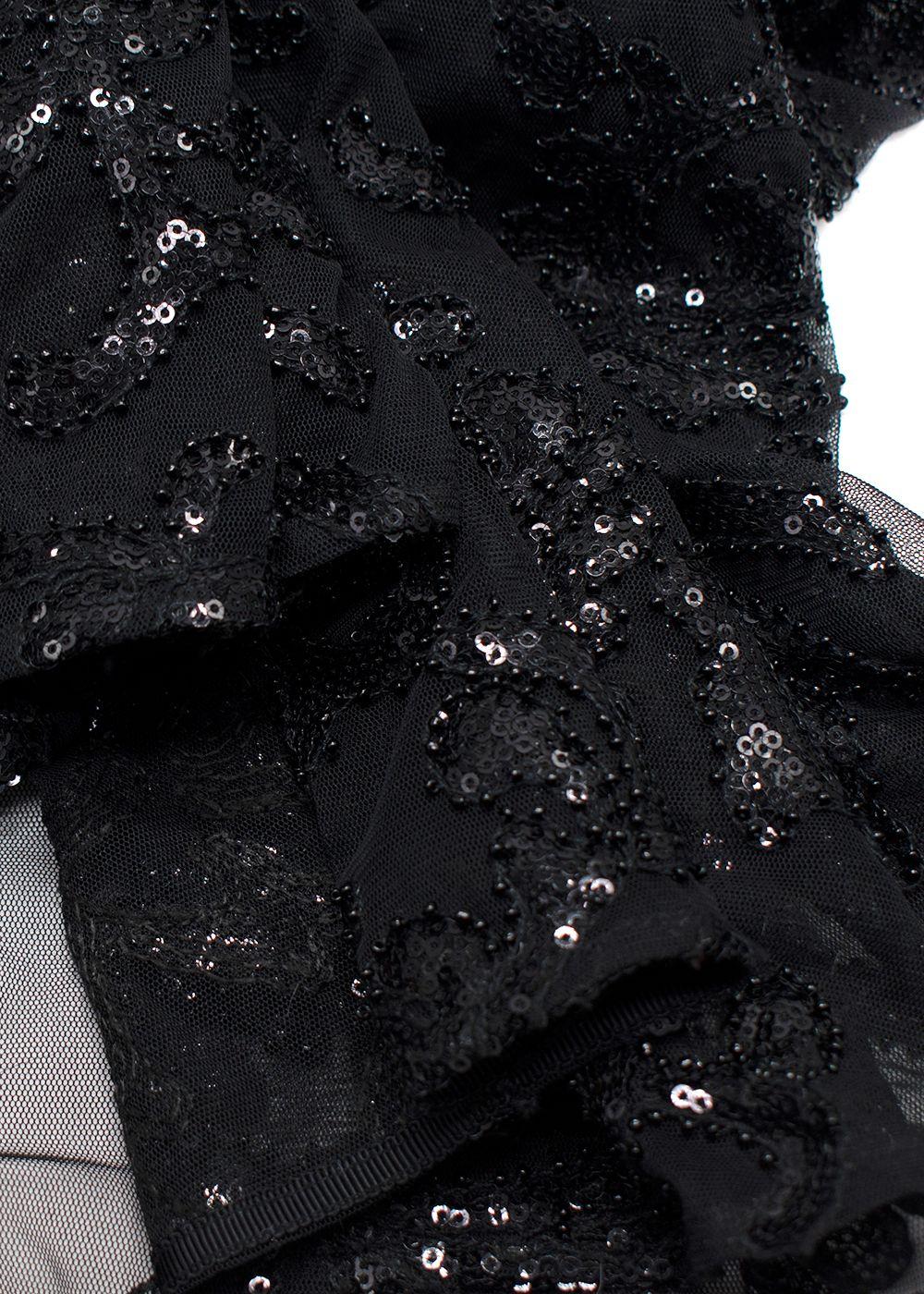 Alexis Embellished Black Maxi Dress
