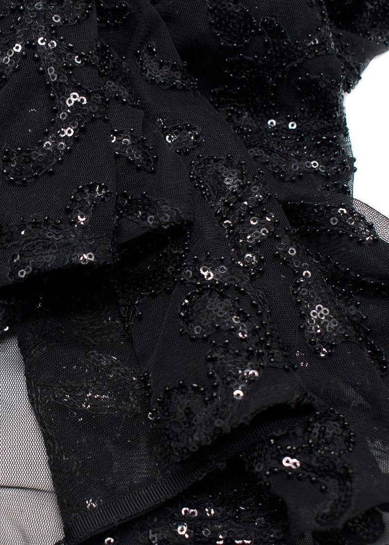 Alexis Embellished Black Maxi Dress