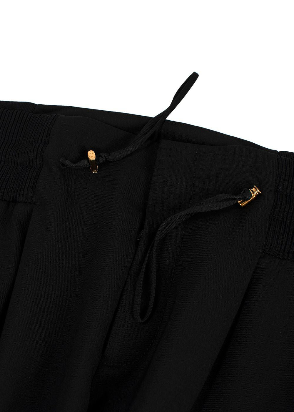 Gucci Black Tapered Leg Wool-blend Trousers