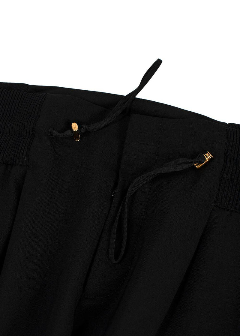Gucci Black Tapered Leg Wool-blend Trousers