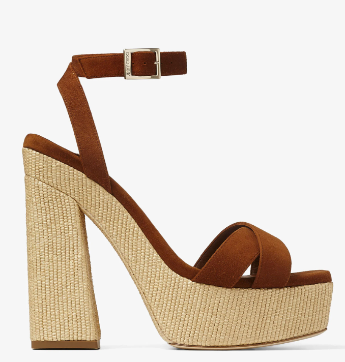 Jimmy Choo Gaia 140 Platform Sandals 37.5
