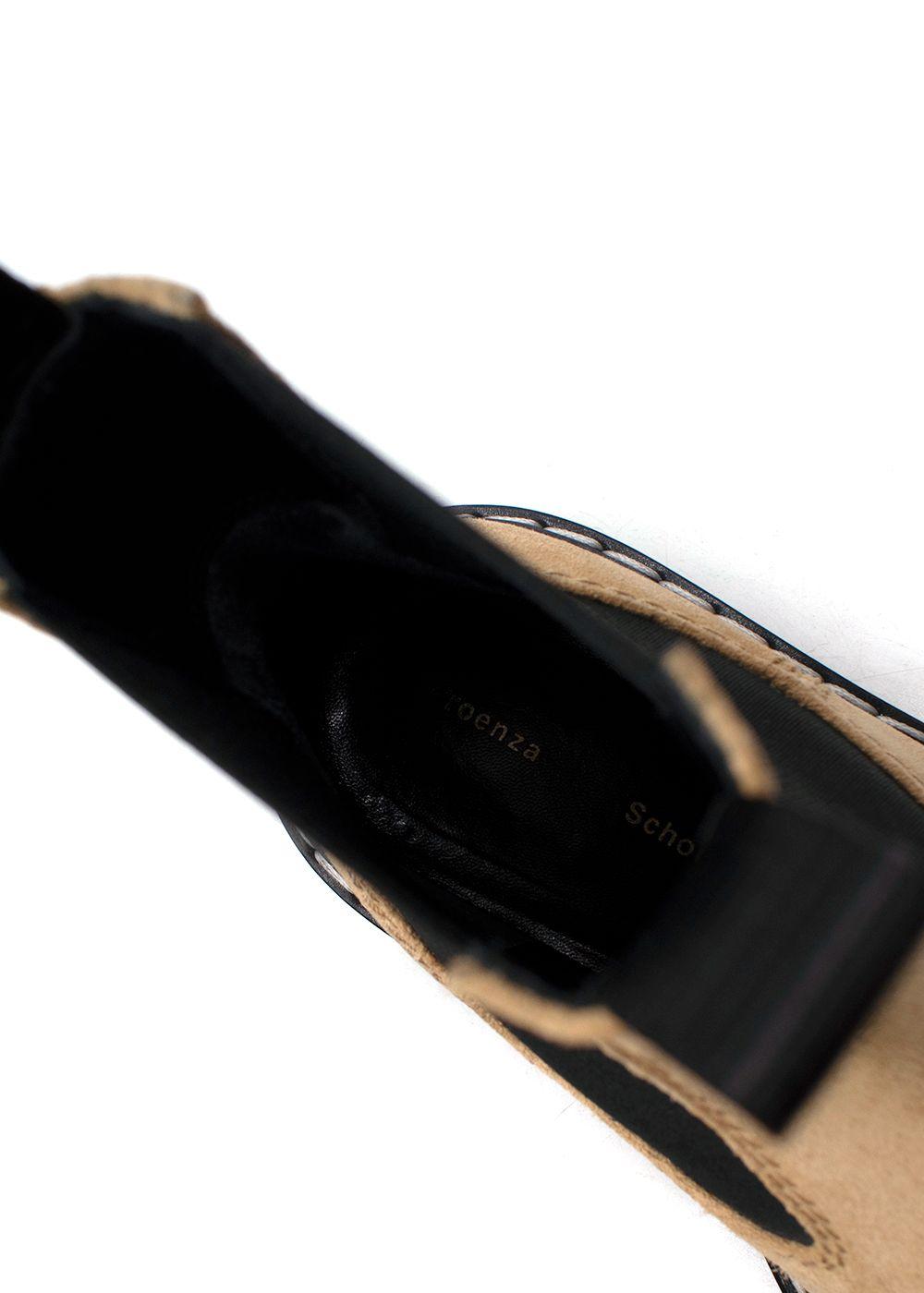 Proenza Schouler Sandy Brown Suede Chelsea Boots