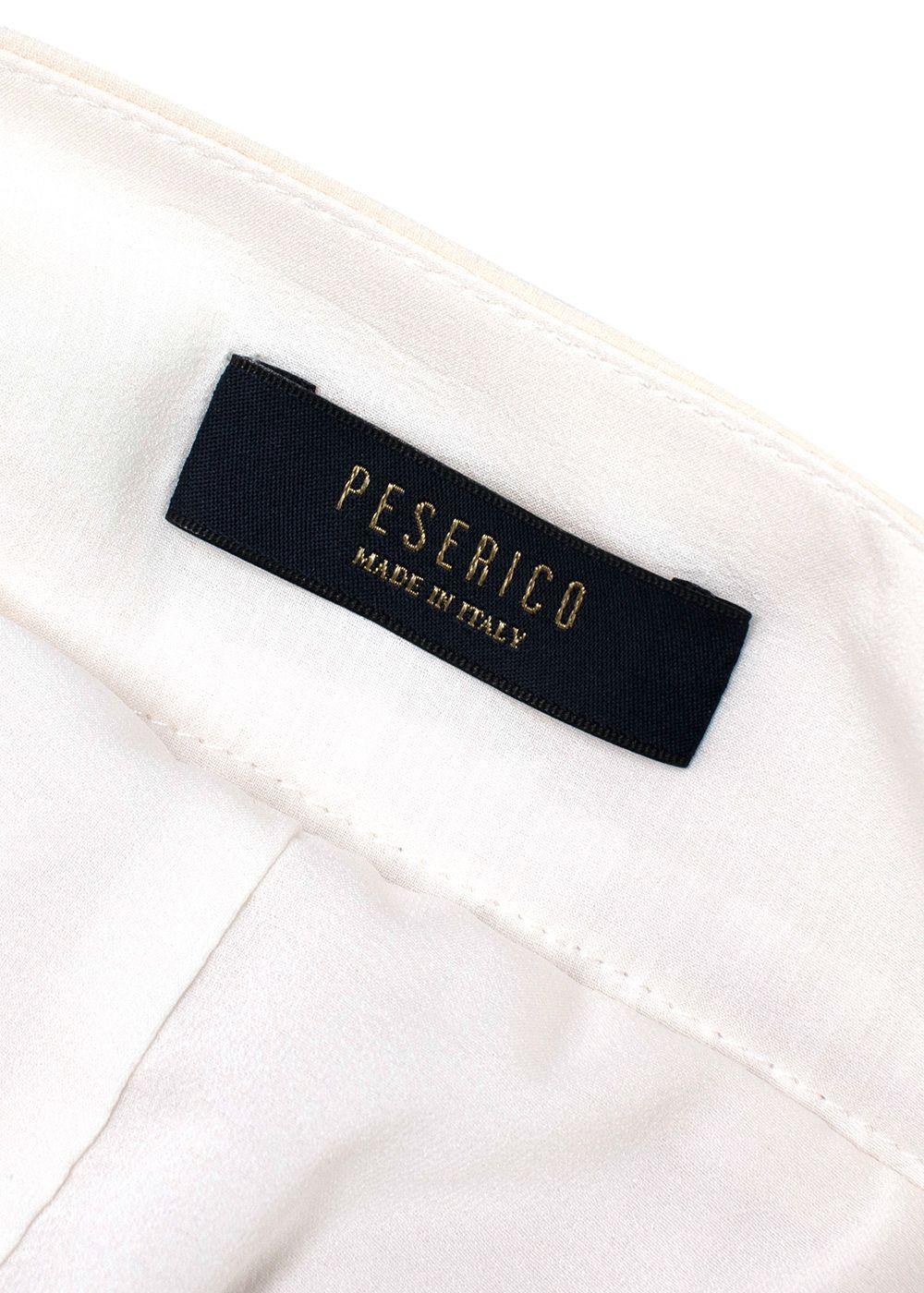 Peserico Cream Ombre Pleated Midi Skirt