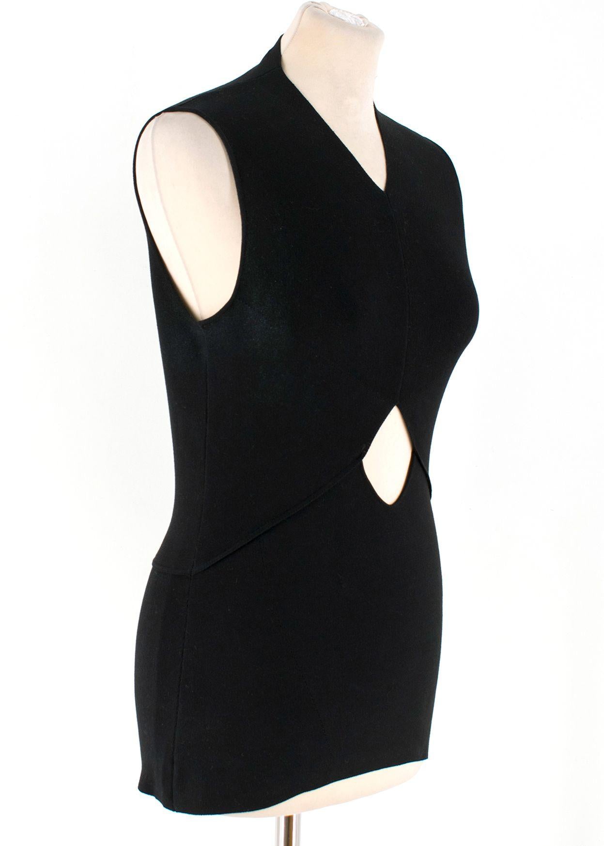 Alexander Wang Black Cut-out Sleeveless Top