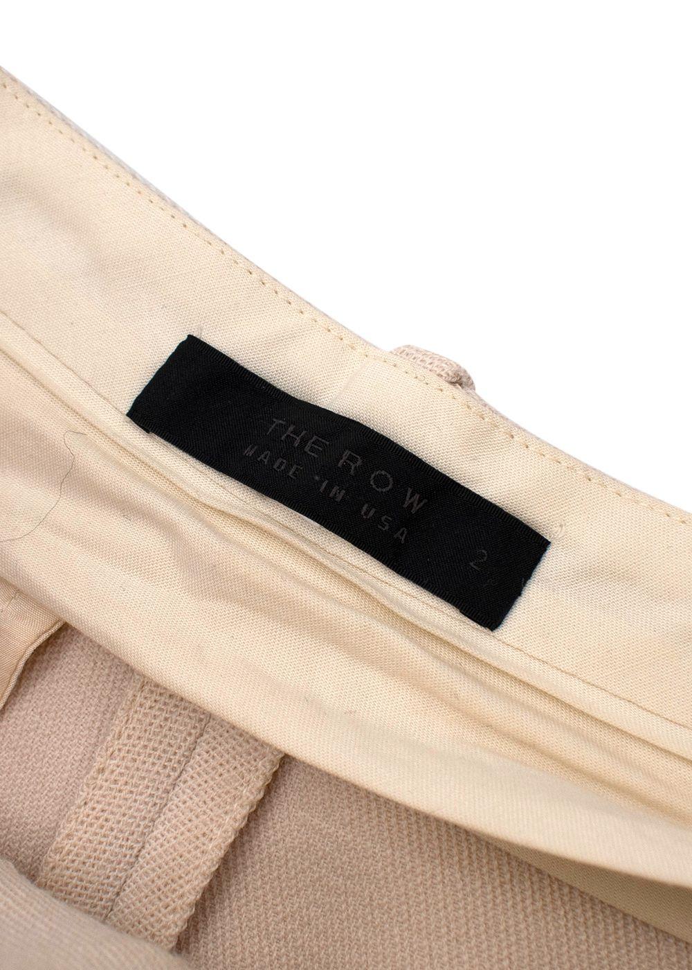The Row Beige Wool Tailored Trousers