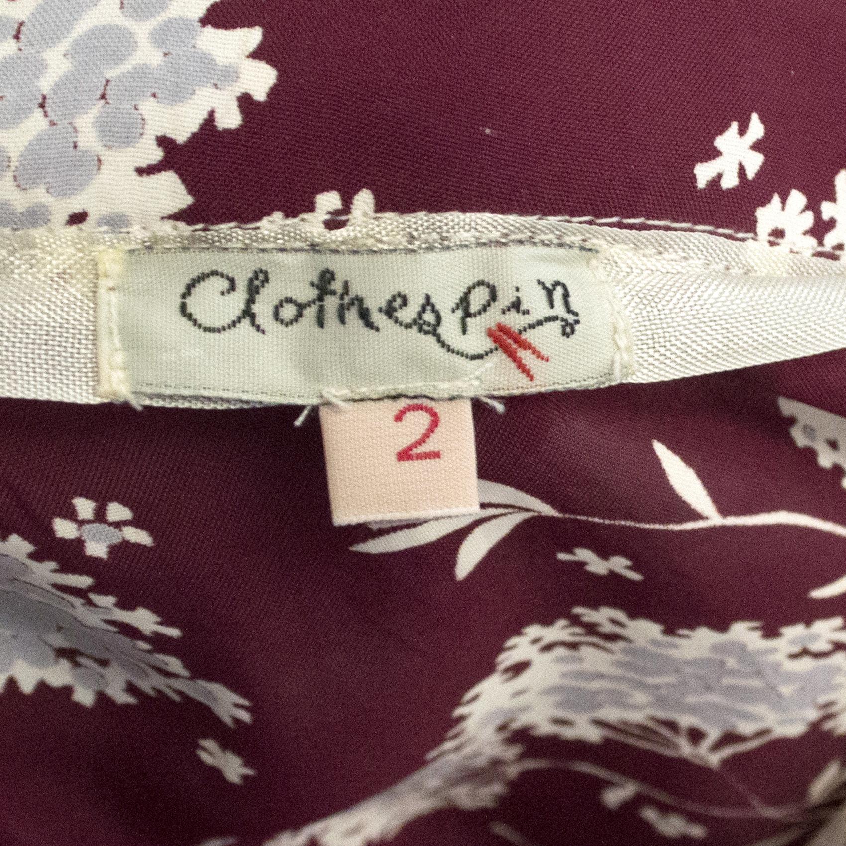 Clothes Pin Red Floral Skirt