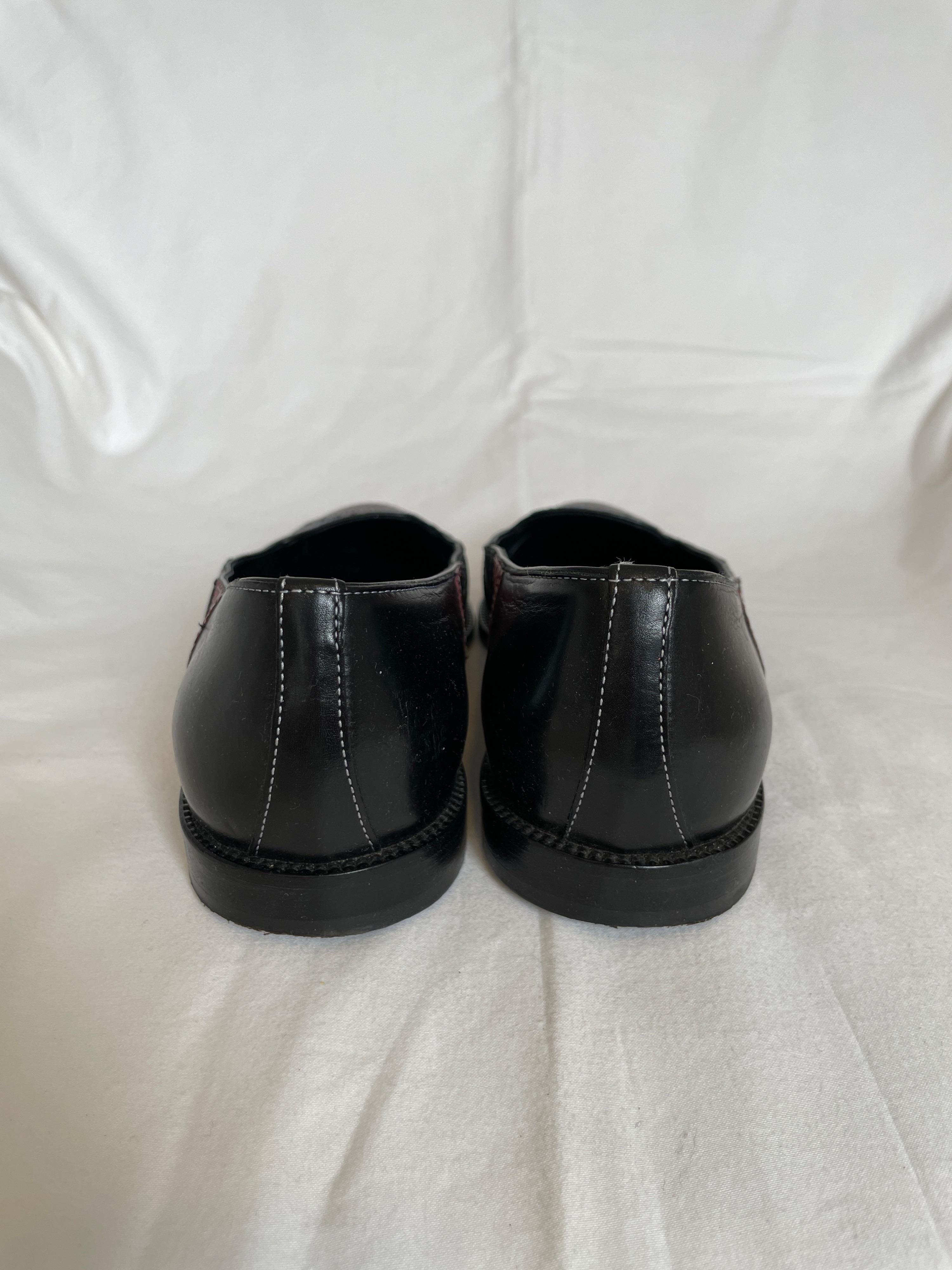 Colourblock Leather Loafers