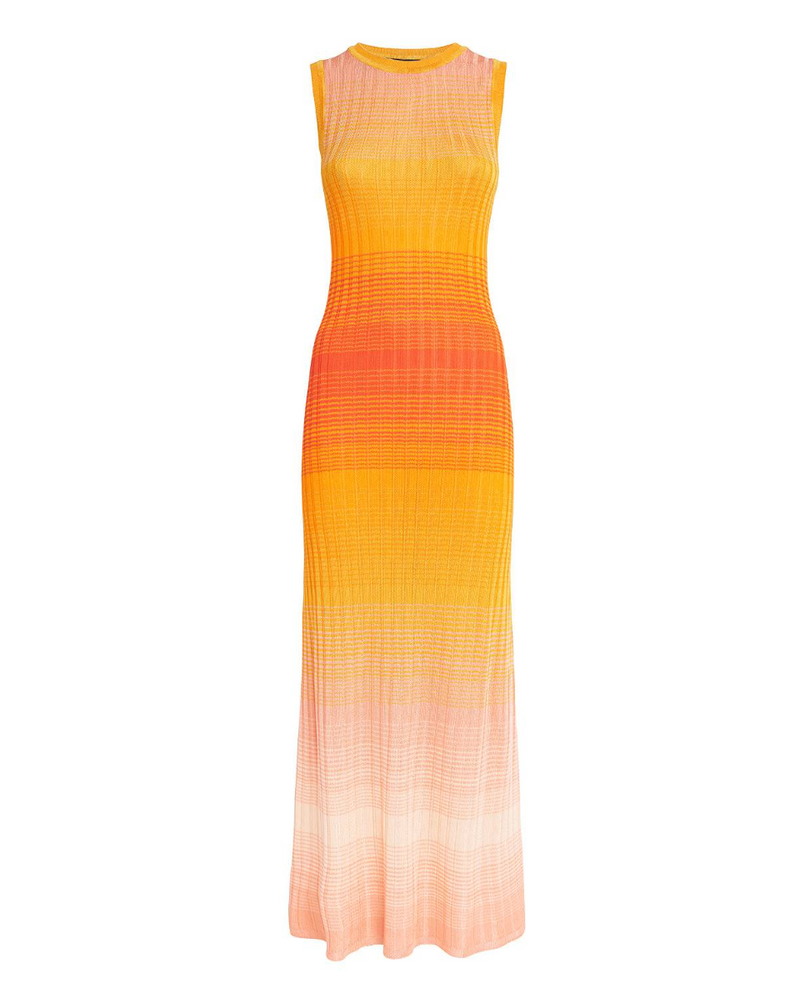 Maje Tie-Dye Ribbed Knitted Maxi Dress