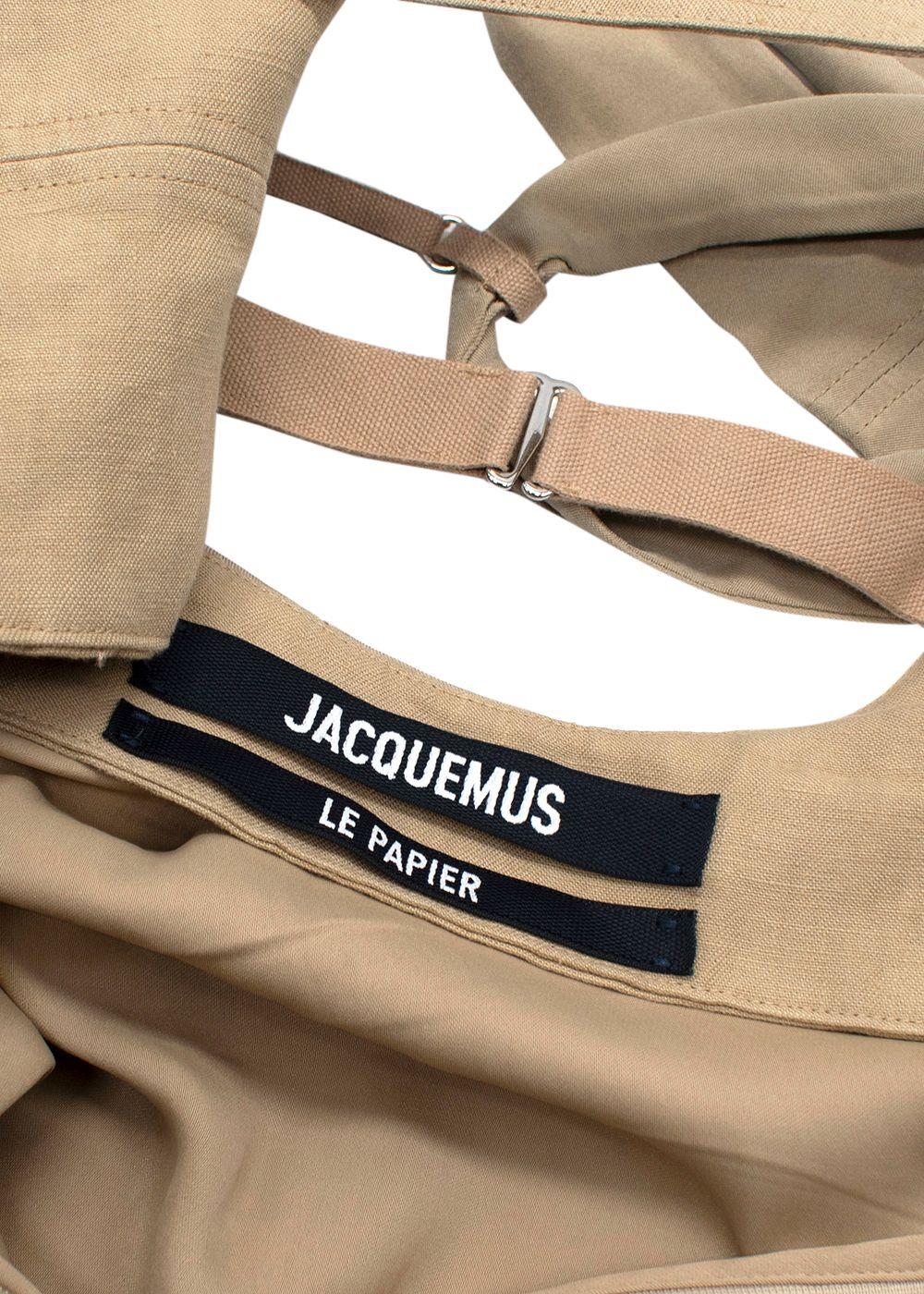 Jacquemus Khaki 'La Robe Soffio' Mini Dress