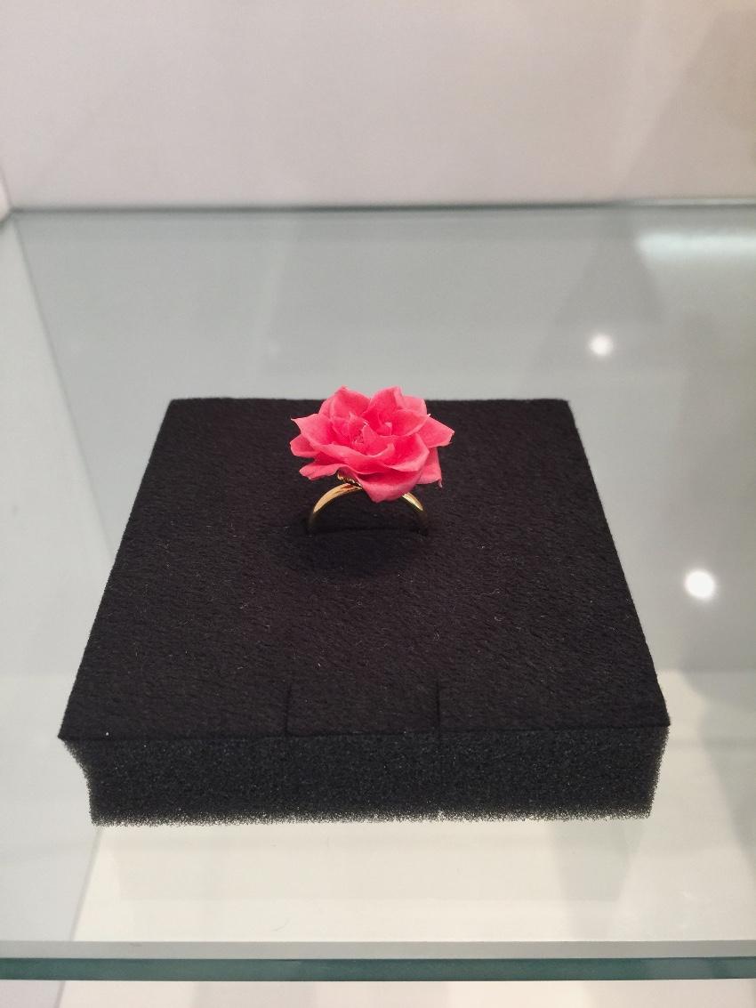 Salet Resin Pink Rose Ring
