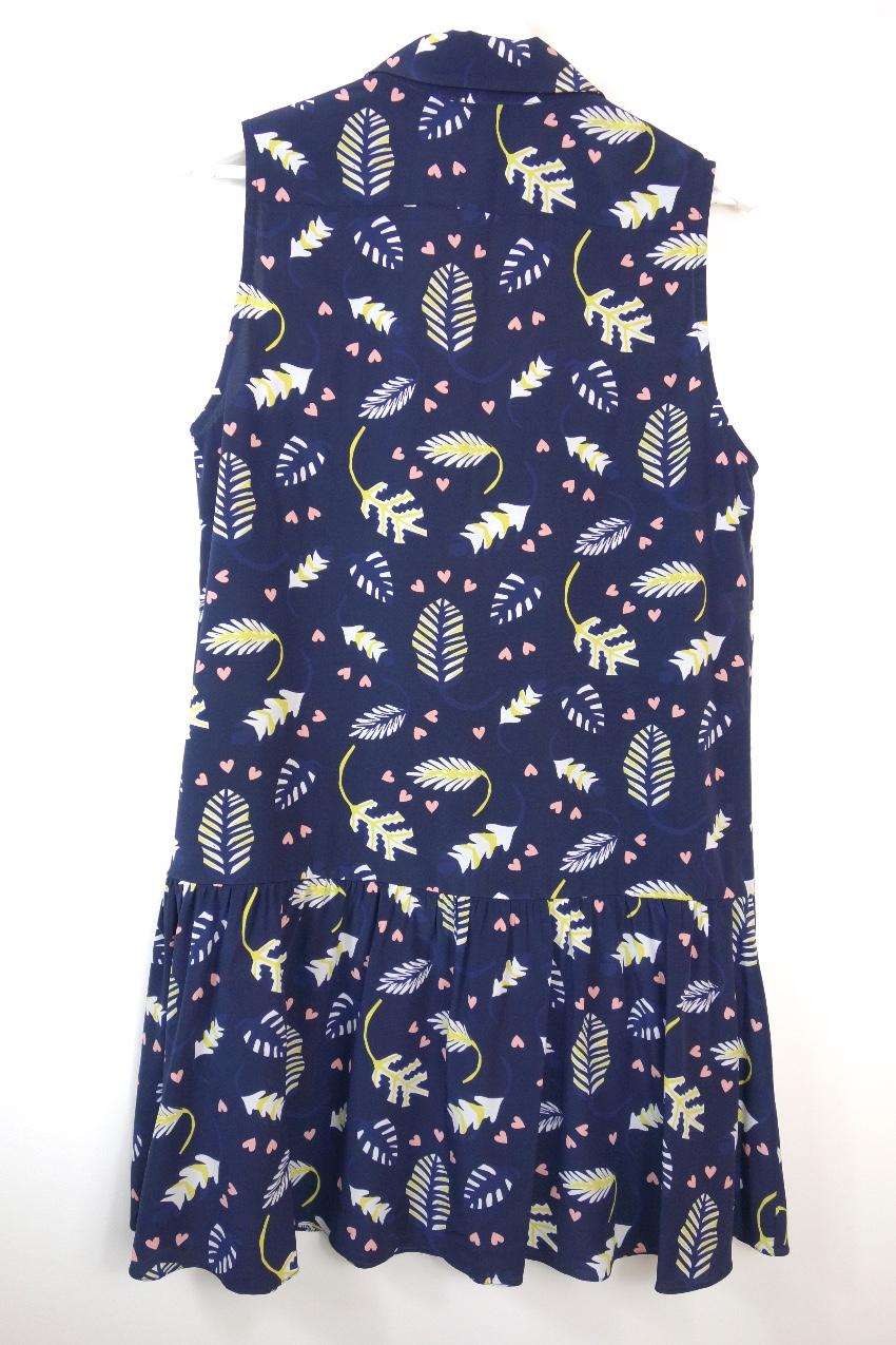Chianti and Parker printed blue silk satin dress