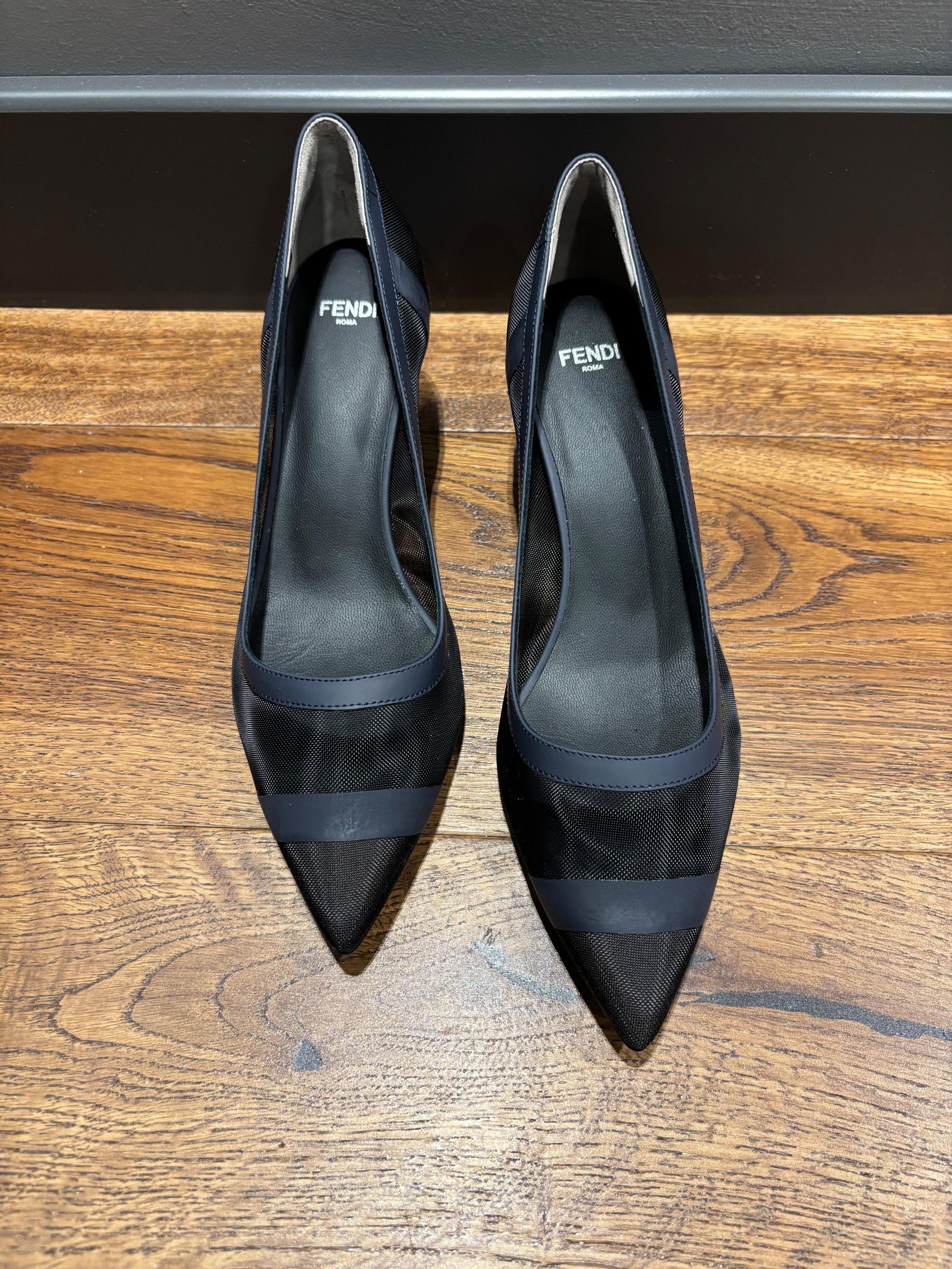 Fendi Mesh Heeled Pumps