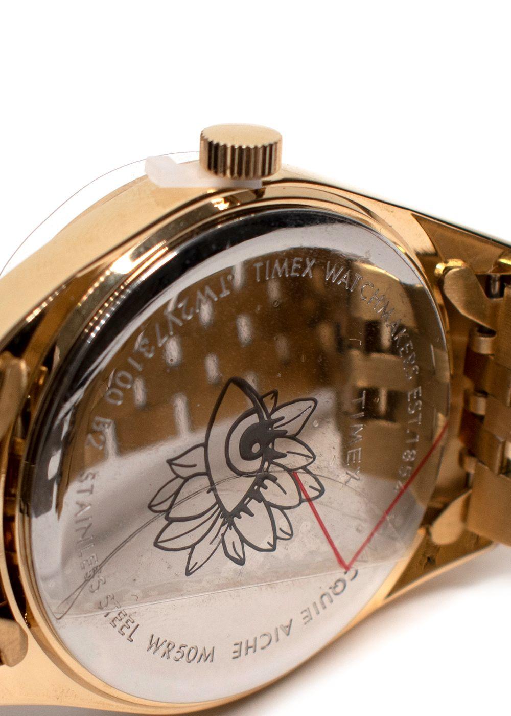 Timex Legacy x Jacquie Aiche Gold Sunray Dial with Tribe Eye 36mm Watch