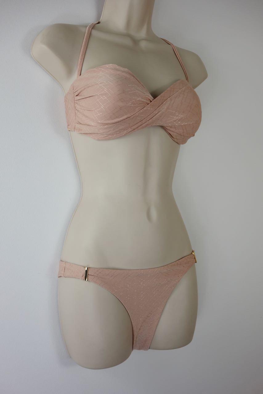 Pale Pink Twist Front Bikini