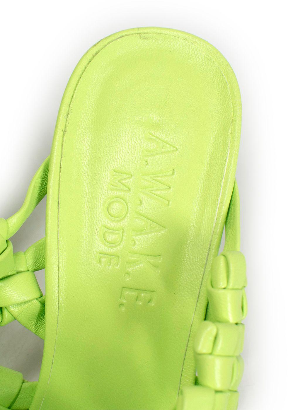 A.W.A.K.E Mode Neon Regina Weaved Mules
