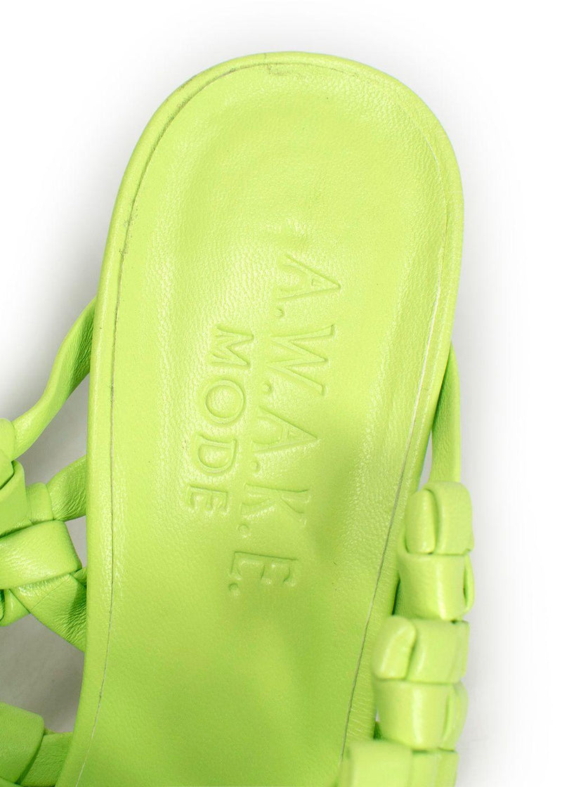 A.W.A.K.E Mode Neon Regina Weaved Mules