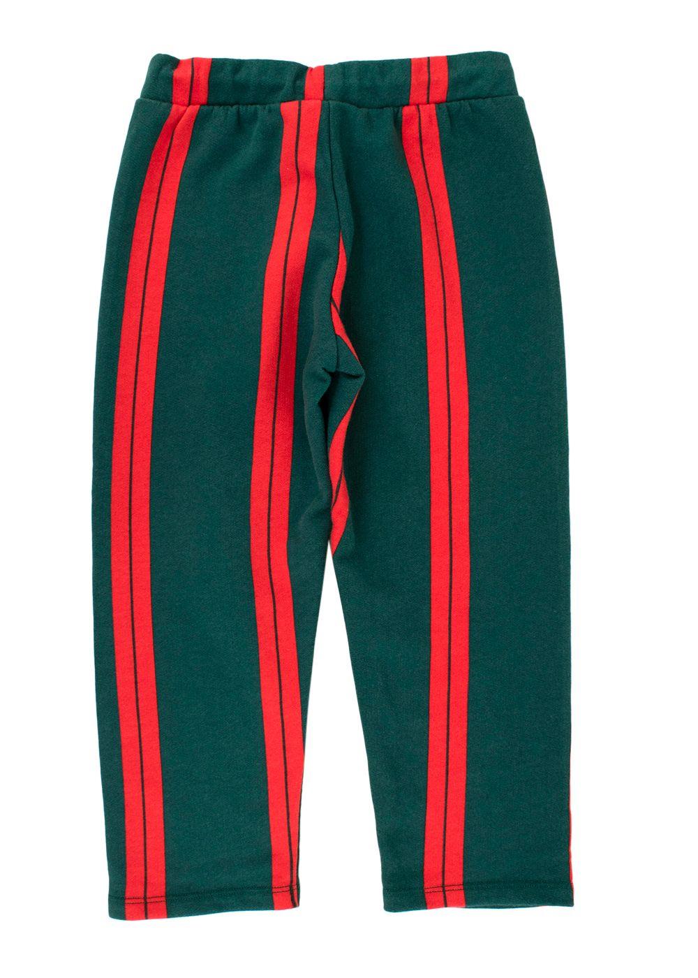Kids 4-5Y Green & Red Striped Joggers