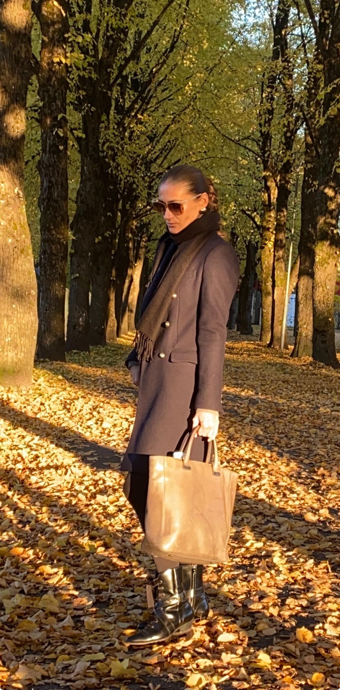 The Row Grey Tall Tote Bag - Well worn