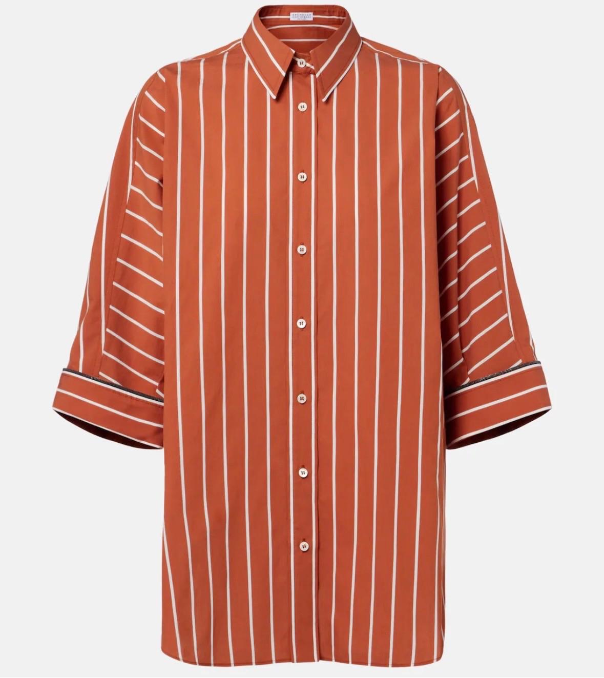 Brunello Cucinelli Striped Cotton Shirt