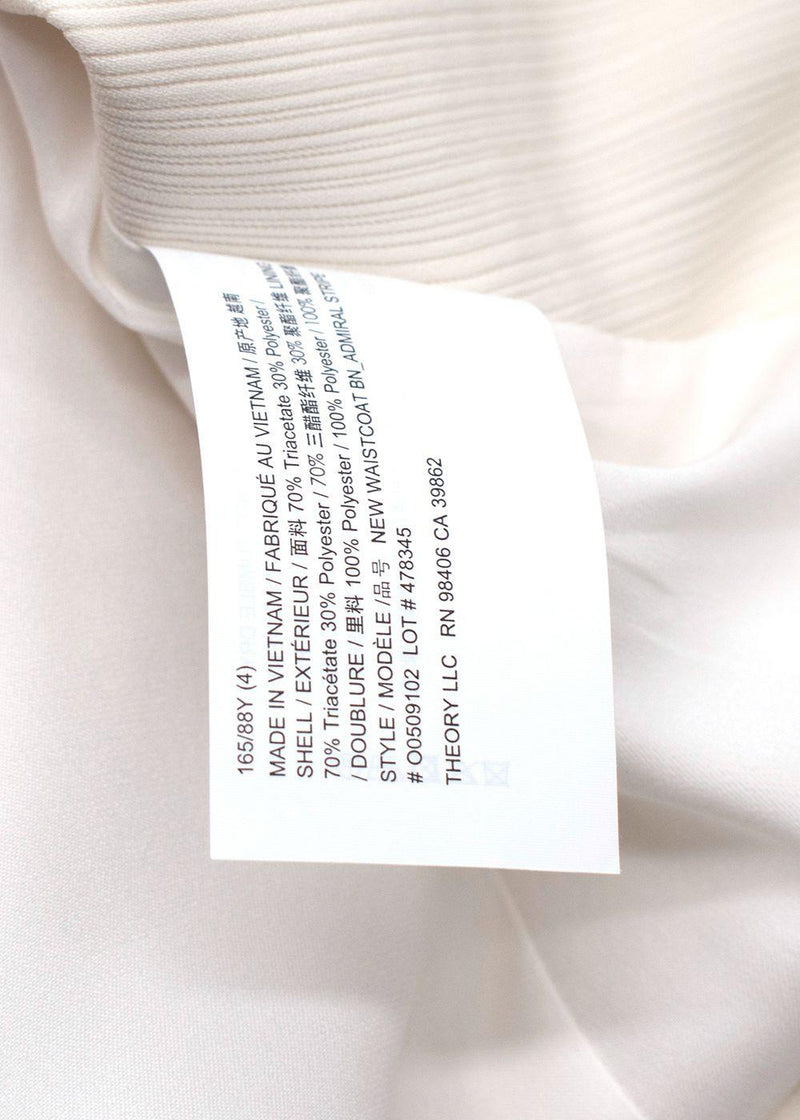 Theory Cream Admiral Stripe Waistcoat
