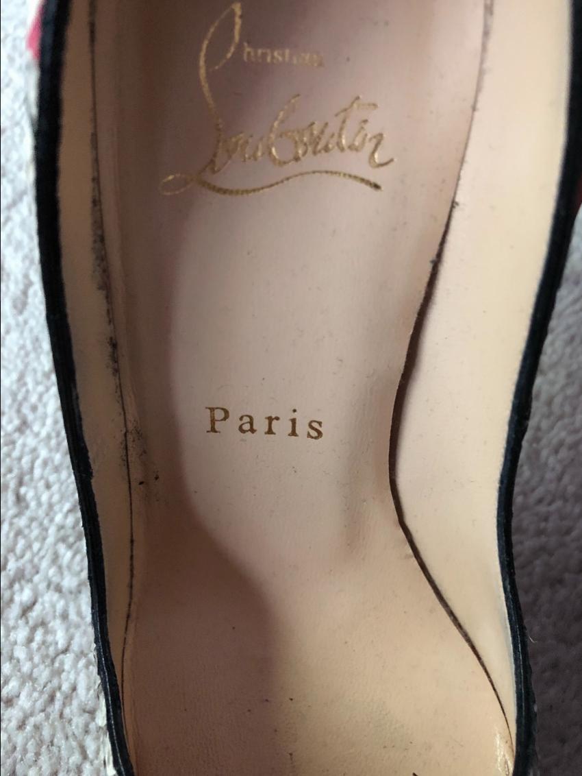 Christian Louboutin Paint Splatter Python Peep-Toe Pumps